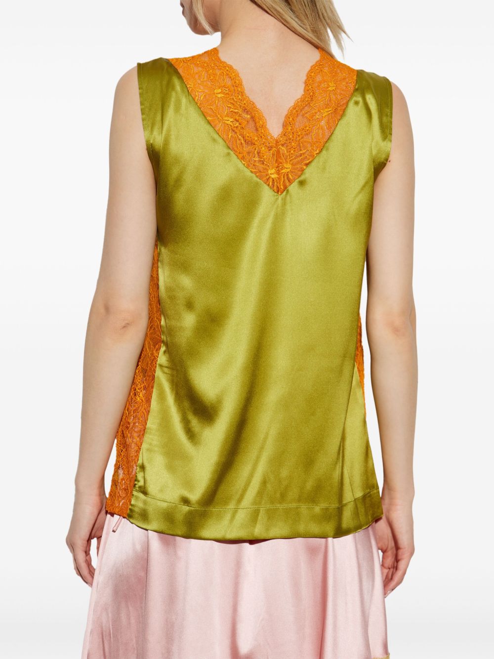 Green and orange Ciesta tank top Dries Van Noten - women Green and orange Ciesta tank top Dries Van Noten - women